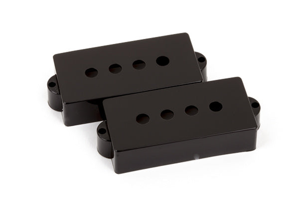 Fender Pickup Cover, P-Bass, Black, Plastic, Set of 2