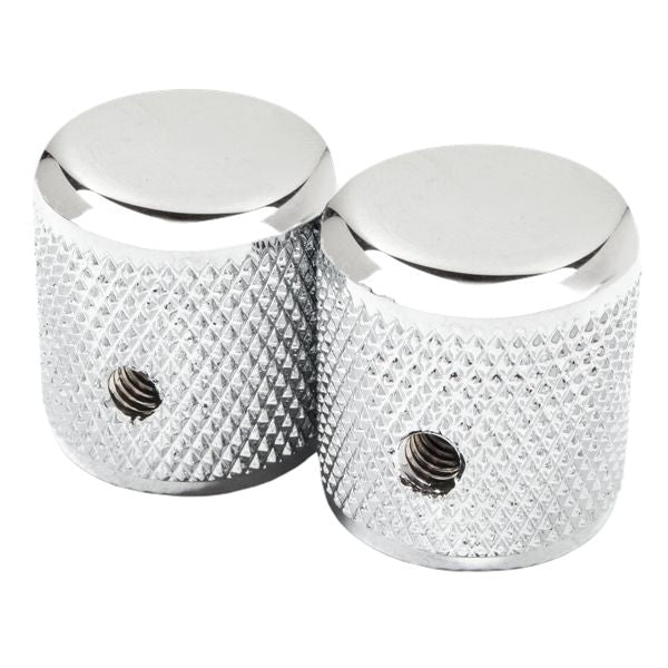 Fender Pure Vintage 58 Telecaster Knurled Knobs, Chrome/Aluminum, Set of 2