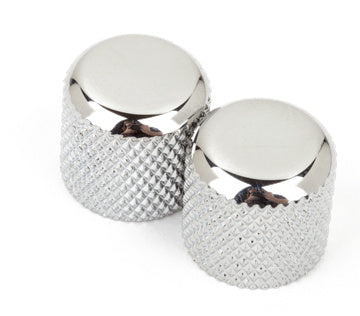 Perillas para guardabarros, estilo vintage Dome Tele, cromadas (2)
