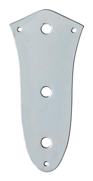 Placa de control Fender, cromada, 62 Jazz Bass, 3 orificios