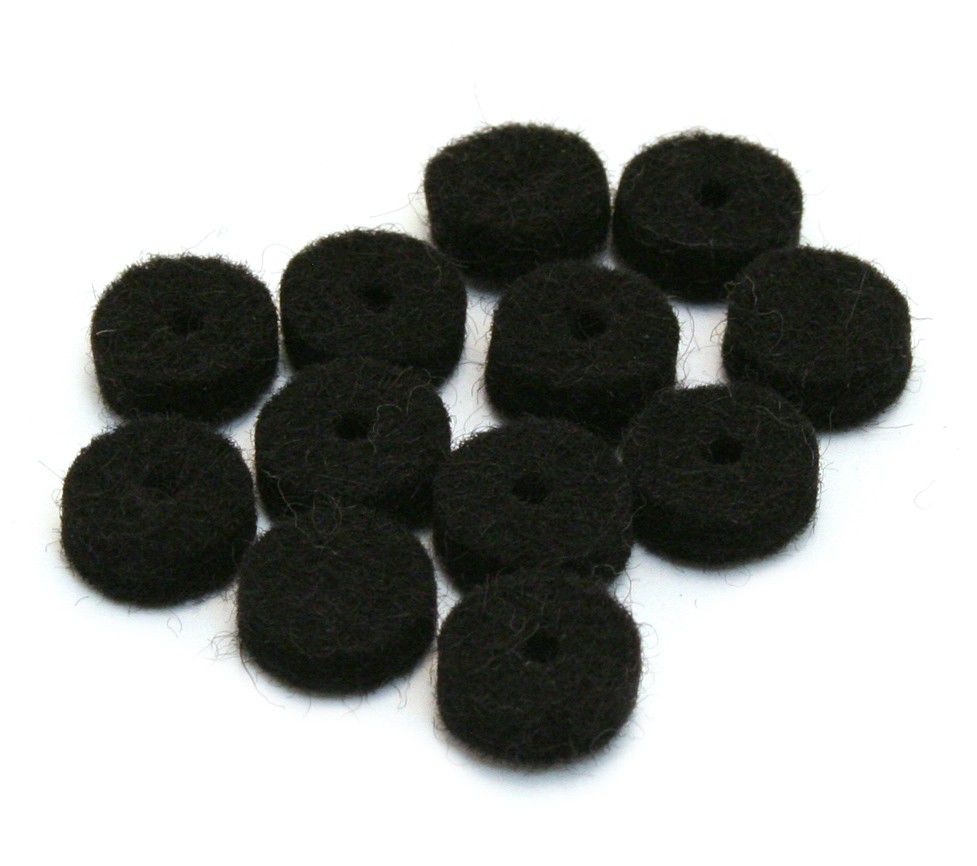 Fender Felt Washers, Black, 12 Pack