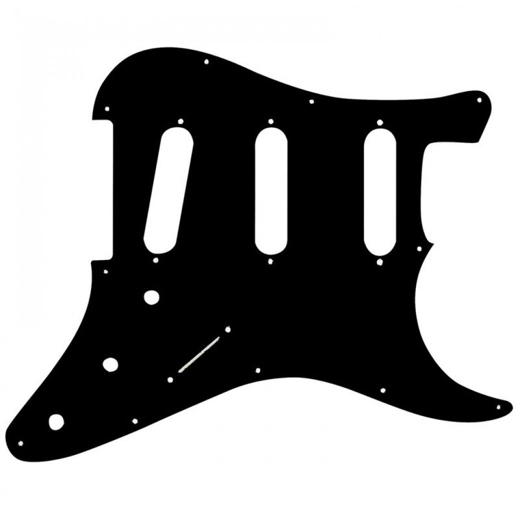 Golpeador para guitarra eléctrica Guitar Tech Stratocaster, 11 orificios, color negro