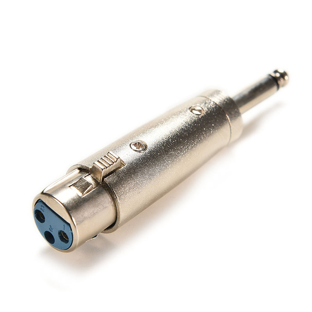 QTX 6.35mm Mono Male Jack Plug to XLR Female Adaptor