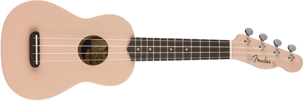 Fender Venice Ukulele, Soprano, Shell Pink