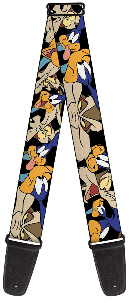 Buckle Down Looney Tunes Road Runner & Cayote Guitar Strap - A Strings