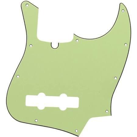 Fender 10-Hole Contemporary Jazz Bass Pickguard (American Professional) w/ Truss Rod Notch, Mint Green - A Strings