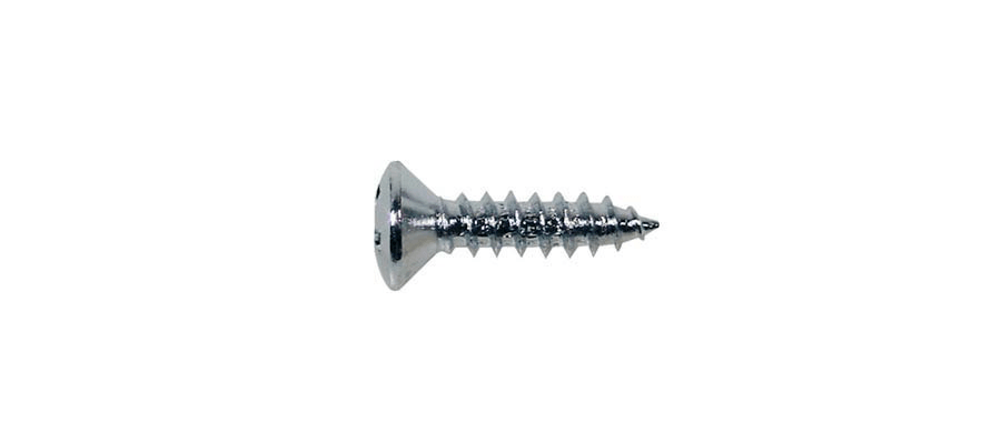 Boston Pickguard Screws, 3x12mm, 12pcs, Chrome - A Strings