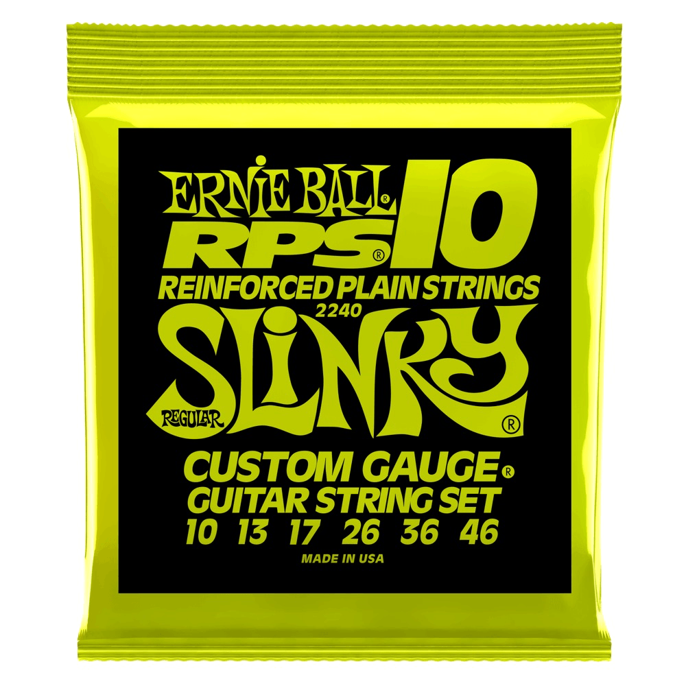 Ernie Ball RPS Reinforced Plain Strings Electric Guitar String Set