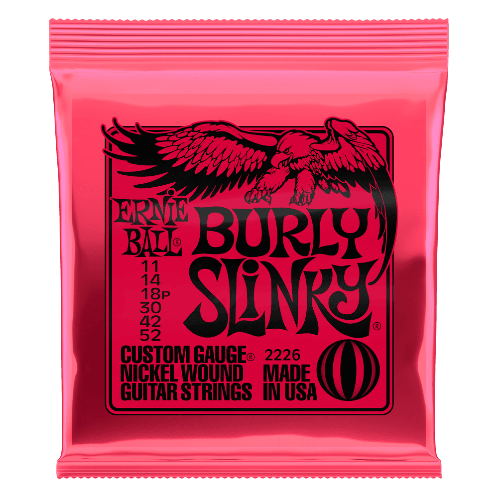 Ernie Ball Electric Guitar String Set, Nickel, Burly Slinky .011-.052 - A Strings