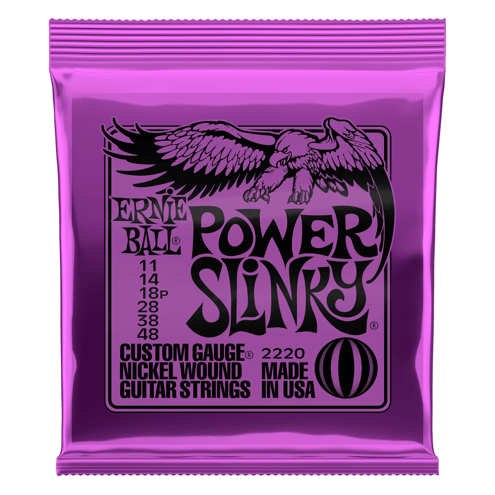 Ernie Ball Electric Guitar String Set, Nickel, Power Slinky .011-.048 - A Strings