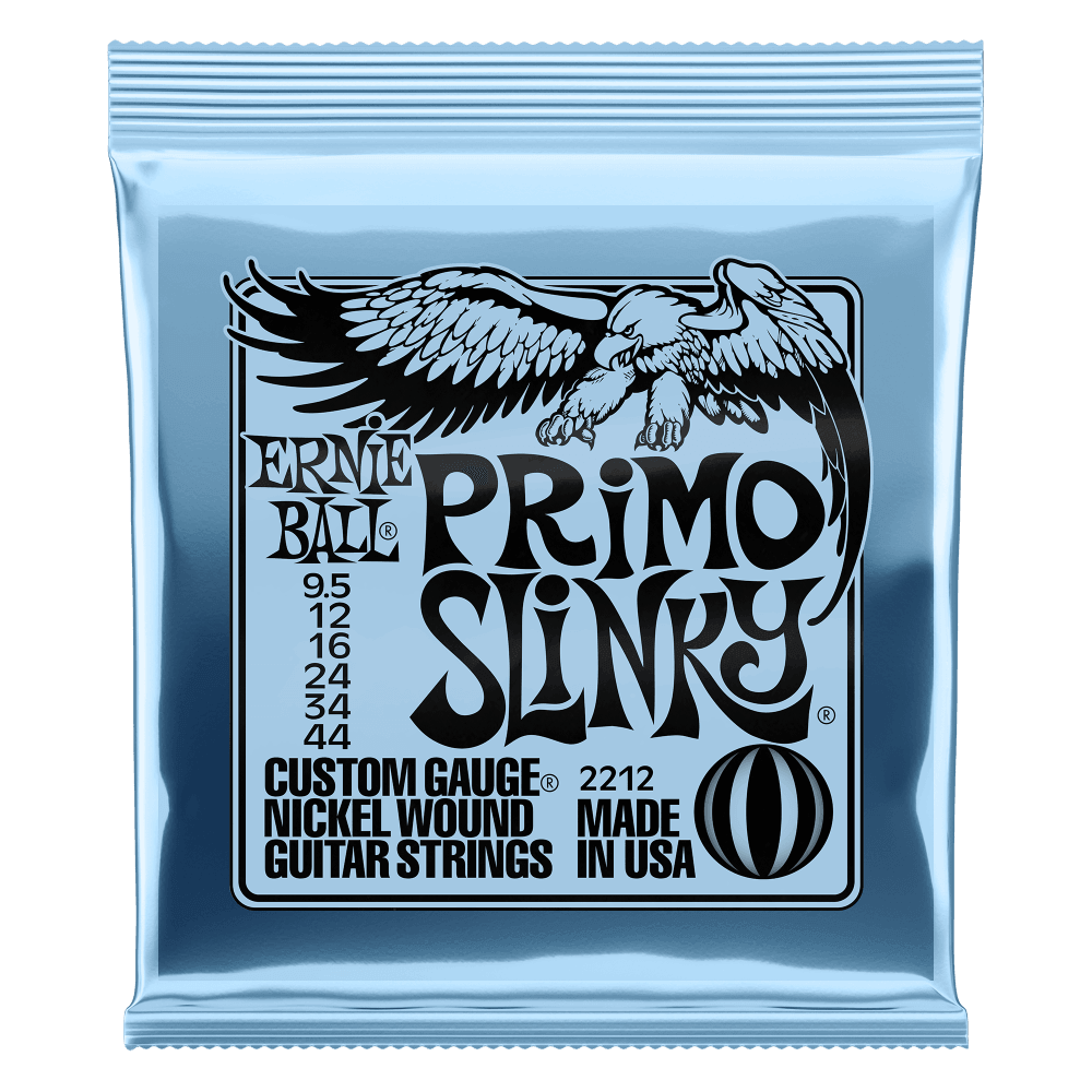 Ernie Ball Electric Guitar String Set, Nickel, Primo Slinky .0095-.044 - A Strings