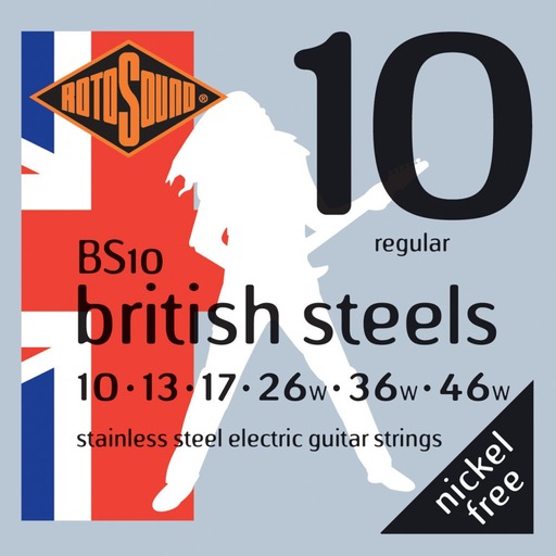 Jeu de cordes pour guitare électrique Rotosound British Steels, .010-.046