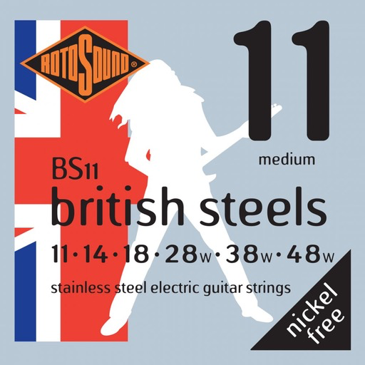 Rotosound British Steels Electric Guitar String Set, .011-.048