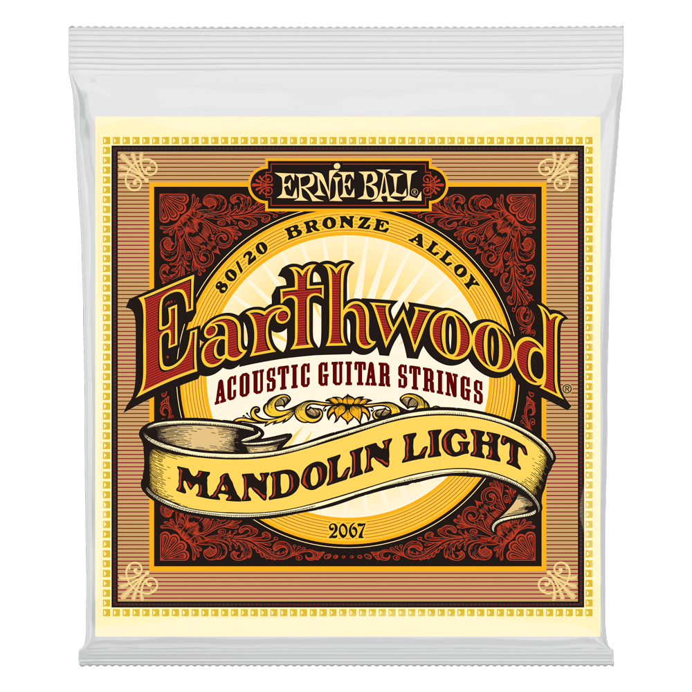 Ernie Ball Earthwood Mandolin String Set, 80/20 Bronze, Light .009-.034 - A Strings