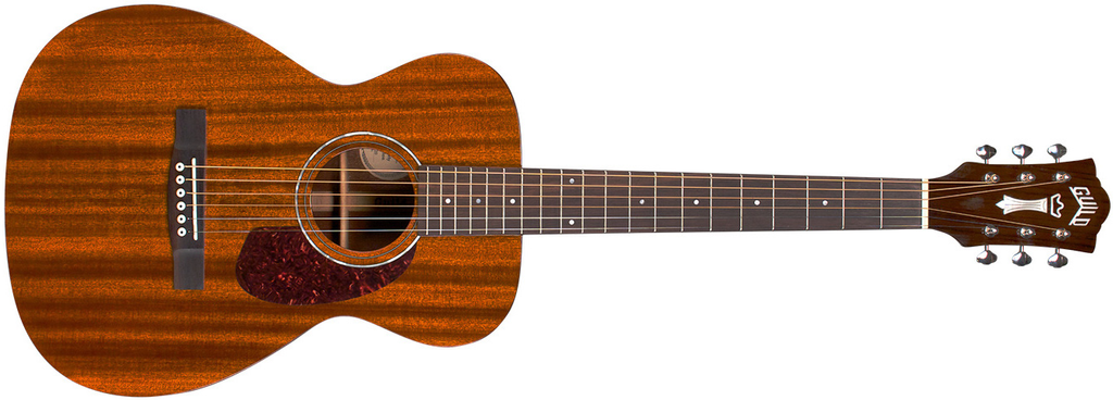 Guild M-120E, Electro-Acoustic, All Solid Mahogany, Natural Gloss – A  Strings