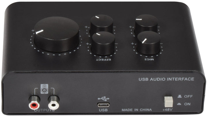 Interfaz de audio USB Citronic, 2 micrófonos, 1 instrumento