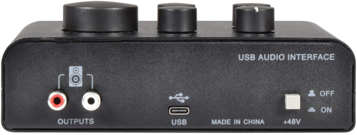 Interfaz de audio USB Citronic, 2 micrófonos, 1 instrumento