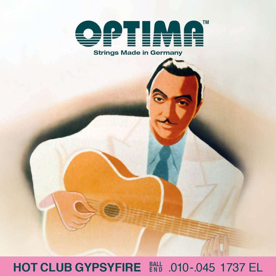 Optima Hot Club Gypsyfire 1737EL Acoustic String Set, Silverplated, .010-.045