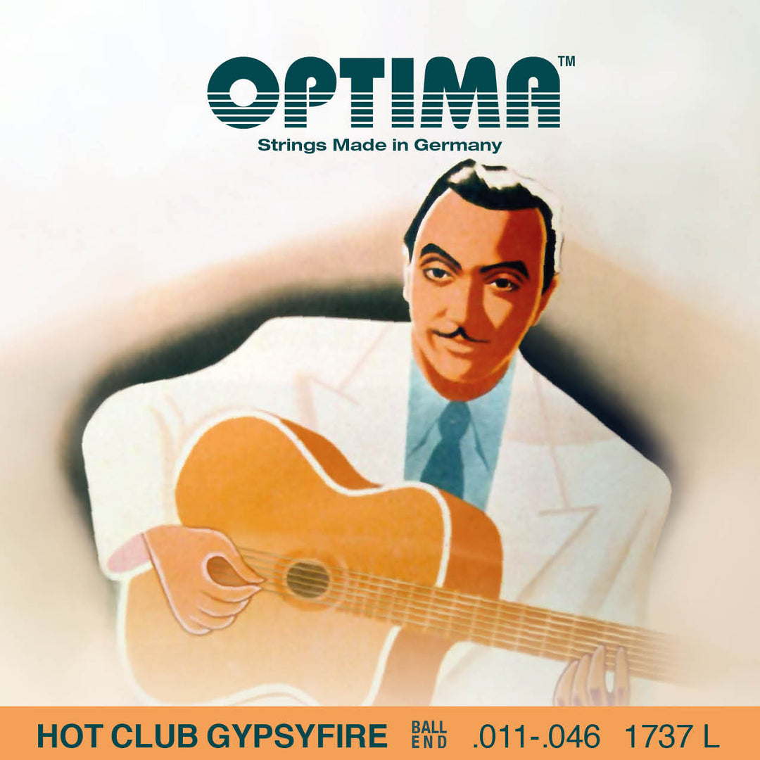 Optima Hot Club Gypsyfire 1737L Acoustic String Set, Silverplated, .011-.046