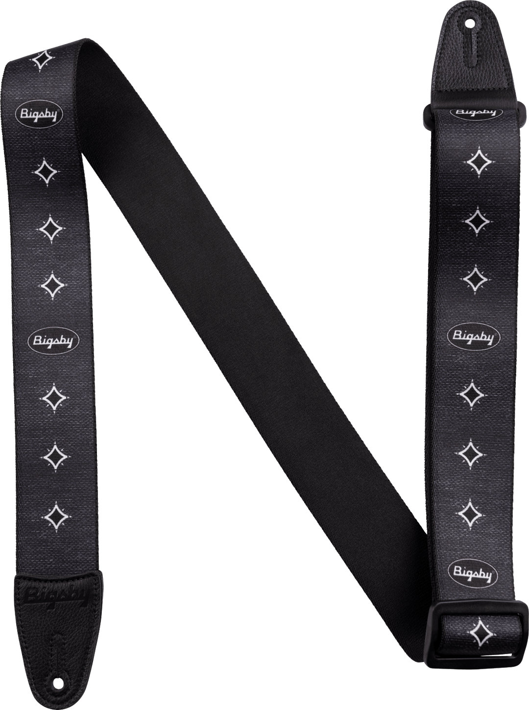 Bigsby Star Graphic Strap, Black, 2" - A Strings