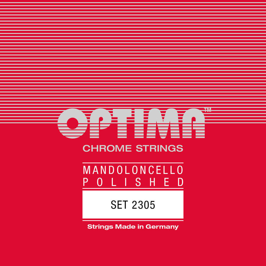 Optima Mandocello String Set, Chrome, Loop End, .022-.077