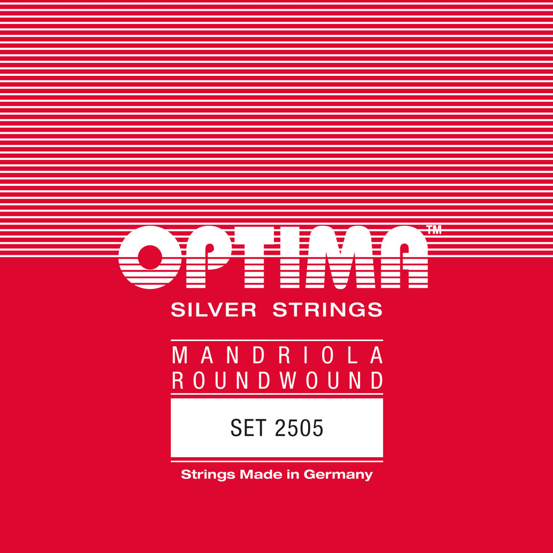 Juego de cuerdas Optima Mandriola (octava alta), color plata, extremo en bucle