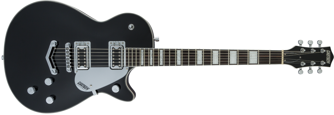 Gretsch G5220 Electromatic Jet BT Single-Cut con V-Stoptail, diapasón de nogal negro, color negro