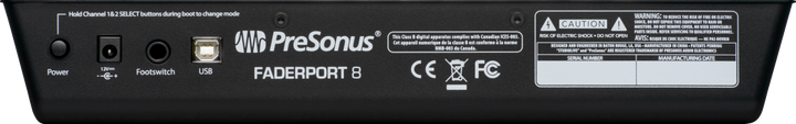 Controlador de producción PreSonus FaderPort 8, color negro