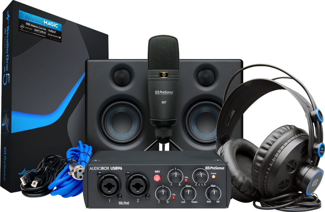 PreSonus AudioBox USB 96K Studio Ultimate Bundle - 25th Anniversary Edition, Black