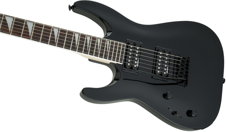 Jackson JS Series Dinky Arch Top JS22 DKA LH, touche en amarante, noir brillant