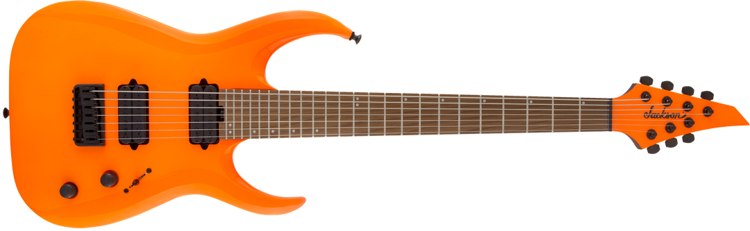 Jackson Pro Series Signature Misha Mansoor Juggernaut HT7, Caramelized Maple Fingerboard, Neon Orange