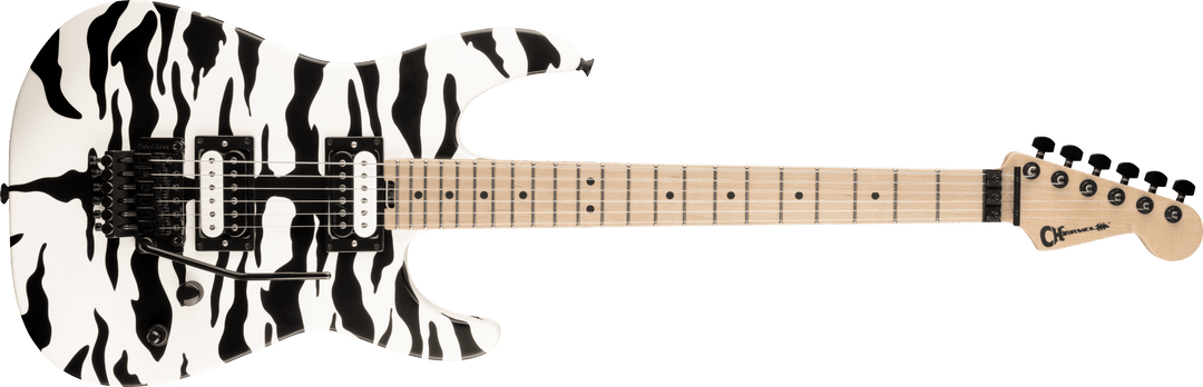 Charvel Satchel Signature Pro-Mod DK22 HH FR M, Maple Fingerboard, Satin White Bengal - A Strings