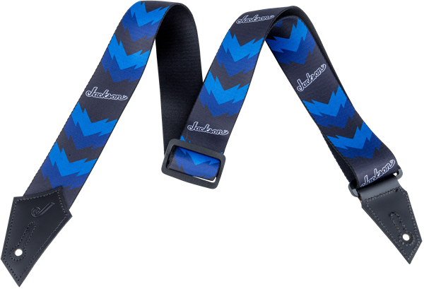 Jackson Strap with Double V Pattern, Black/Blue