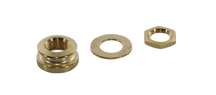 Boston strap button nut, M8 thread, gold - A Strings