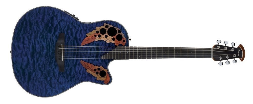 Ovation CE44P-8TQ Celebrity Elite Plus, Blue Transparent Quilt