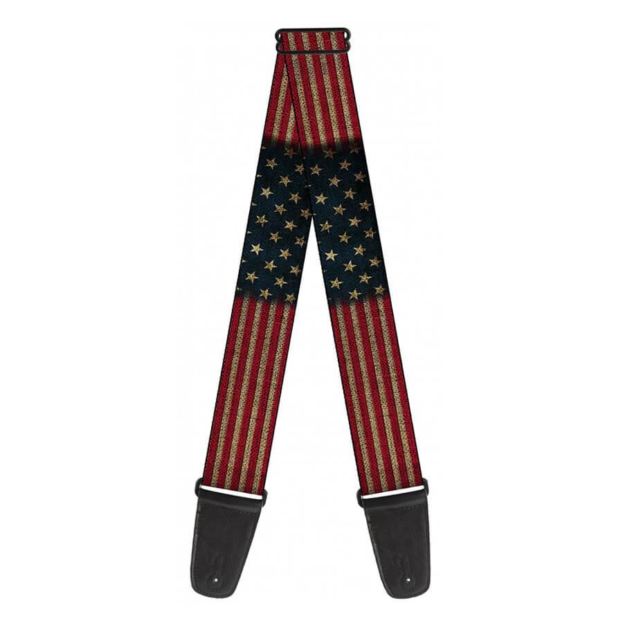 Buckle Down US Flag Guitar Strap - A Strings