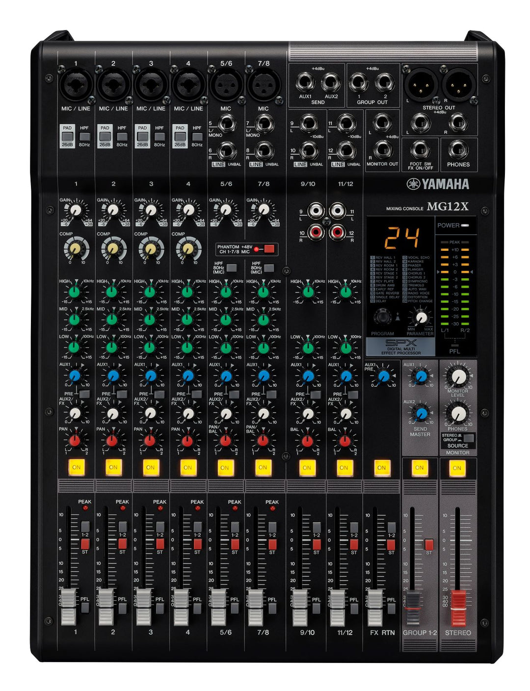 Consola de mezclas de 12 canales Yamaha MG12X