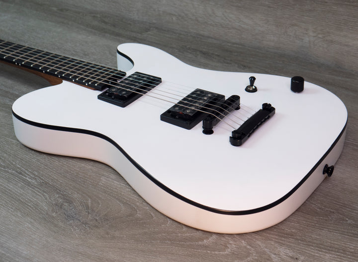 Charvel Joe Duplantier Signature Pro-Mod San Dimas Style 2 HH, diapasón de ébano, blanco satinado