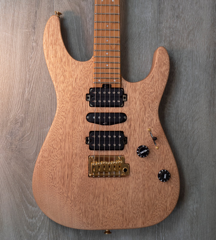 Charvel Pro-Mod DK24 HSH 2PT CM Diapasón de caoba y arce caramelizado, natural