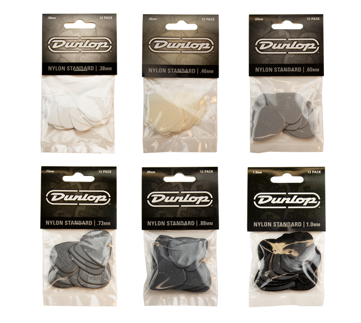 Jim Dunlop elige Nylon Standard, paquete de 12 para jugadores