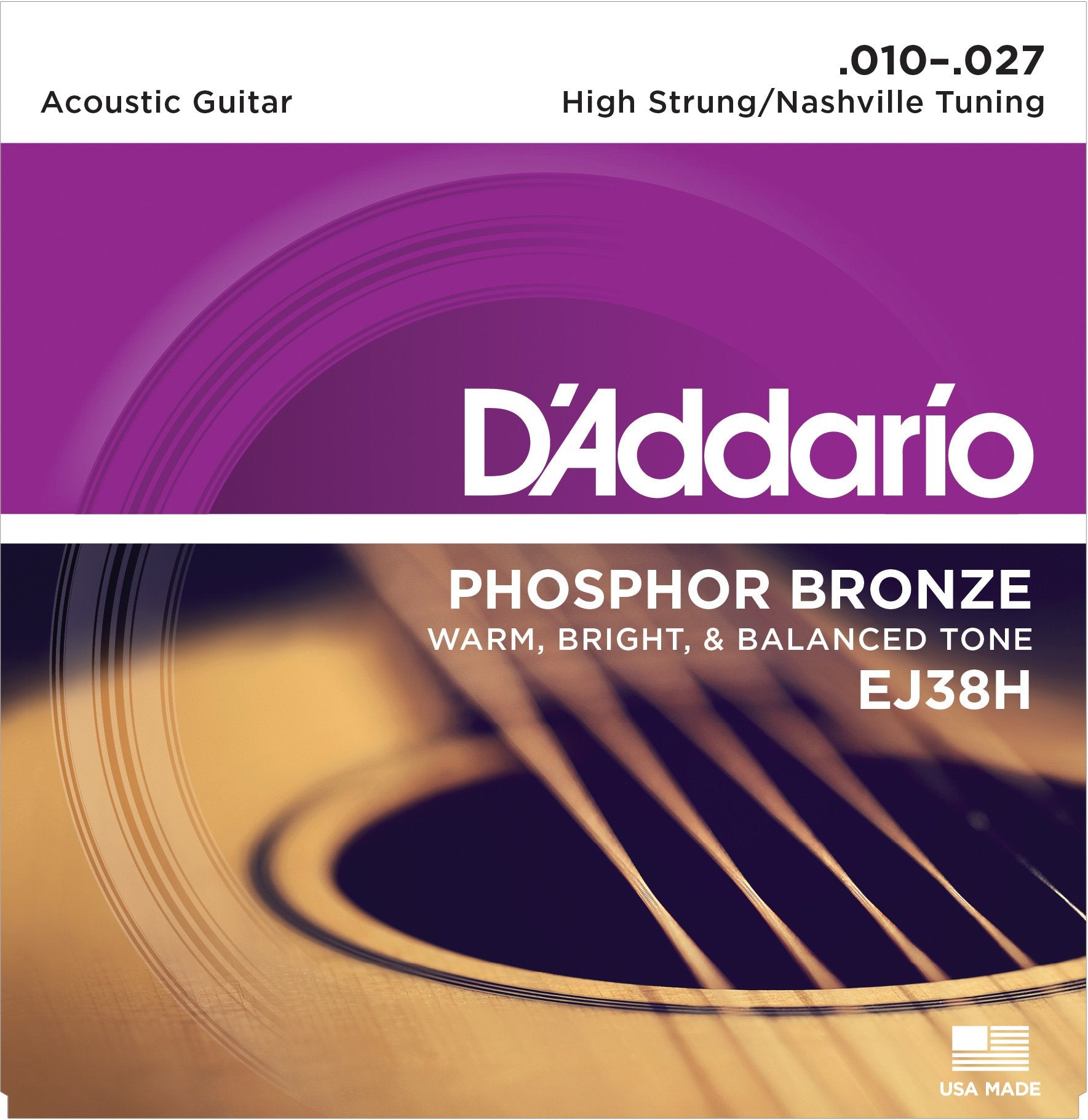 D Addario Nashville Tuning String Set Phosphor Bronze EJ38H .010