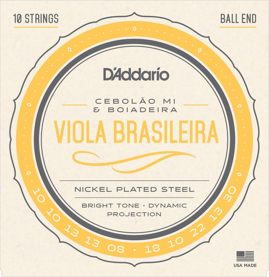 D'Addario EJ82C Viola Brasileira String Set, Cebolao Mi and Boiadeira - A Strings