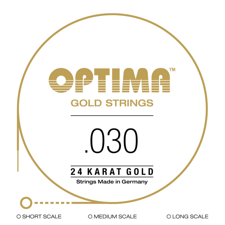 Cuerda suelta Optima, bajo, dorada, .030 - Do alto - Escala larga