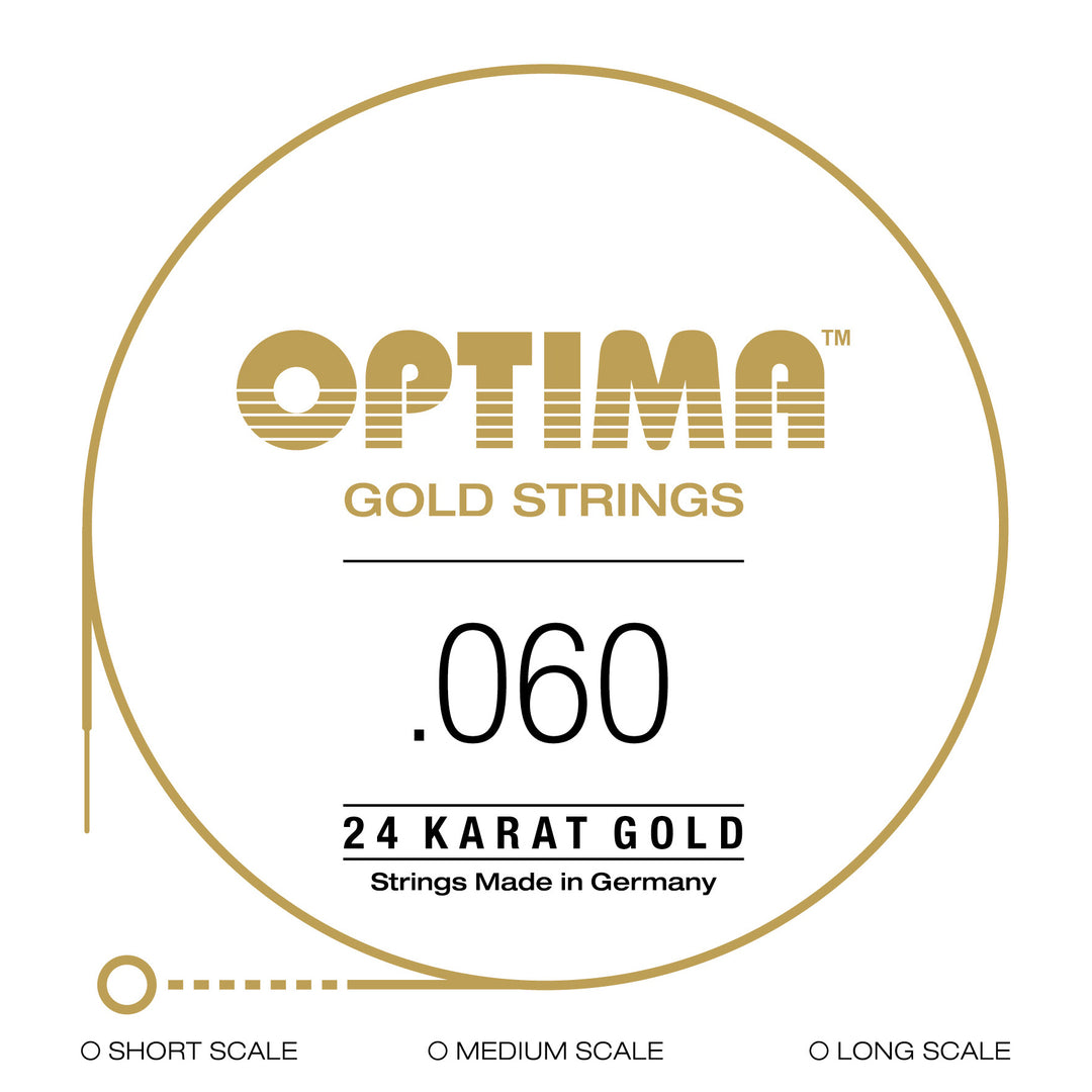 Cuerda suelta Optima, bajo, dorada, .060