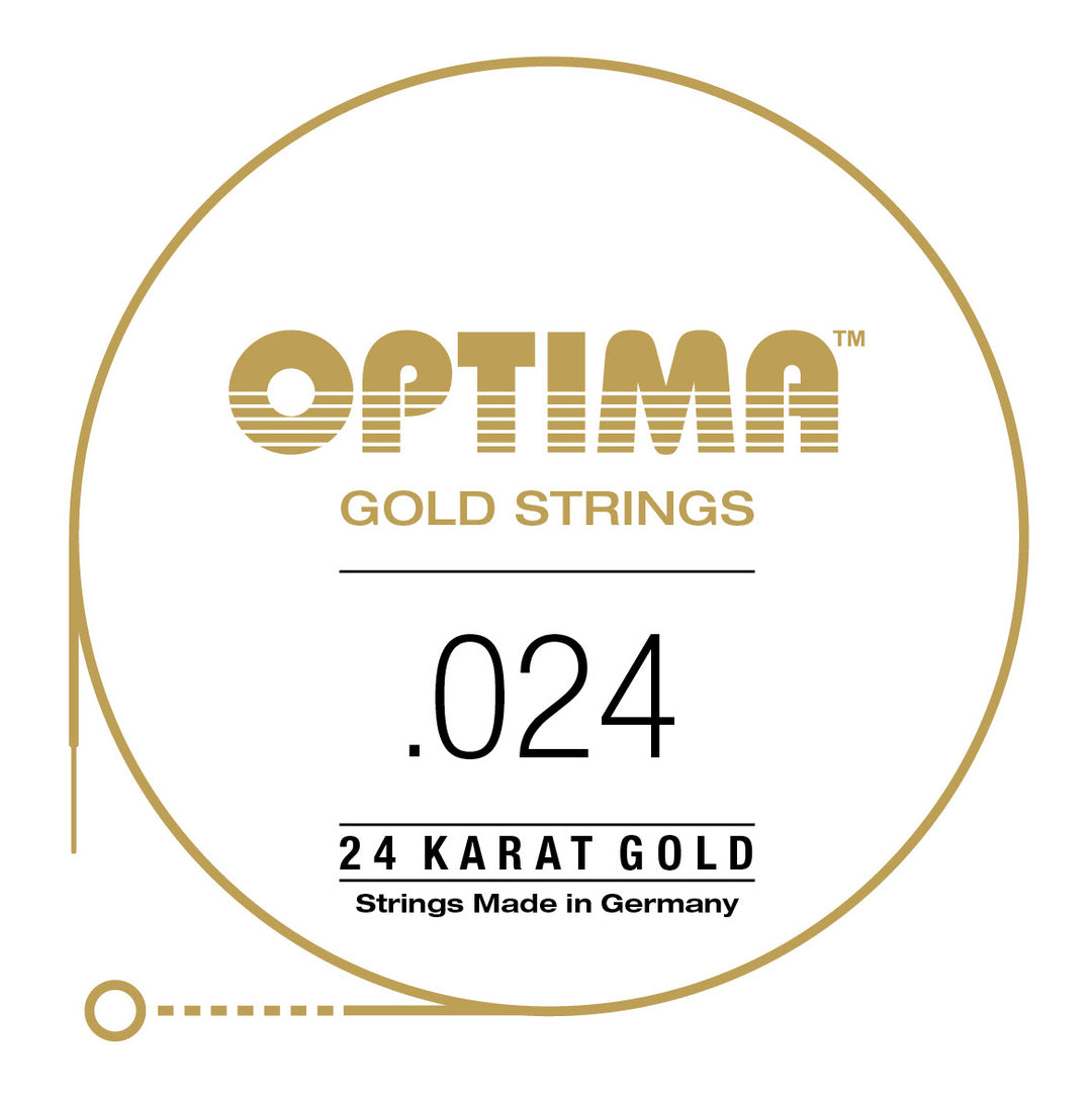 Cuerda simple Optima Gold, entorchado en oro, 0,024