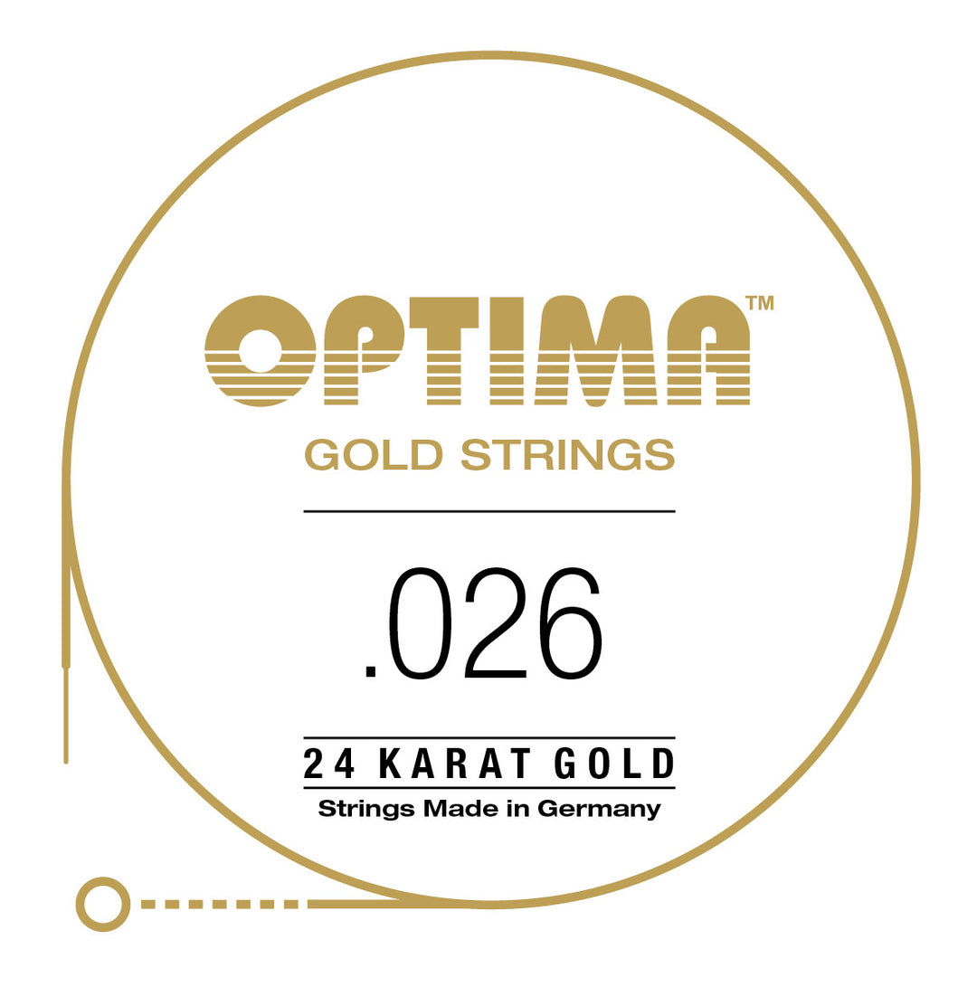 Cuerda simple Optima Gold, entorchado en oro, 0,026