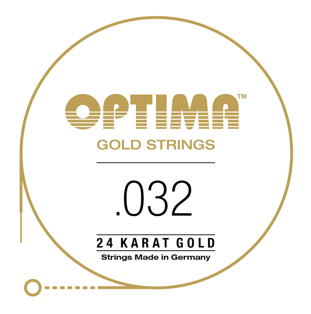 Cuerda simple Optima Gold, entorchado en oro, 0,032