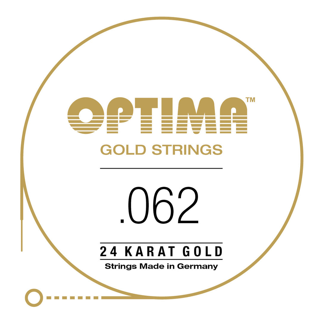 Corde simple Optima Gold, filée or, .062