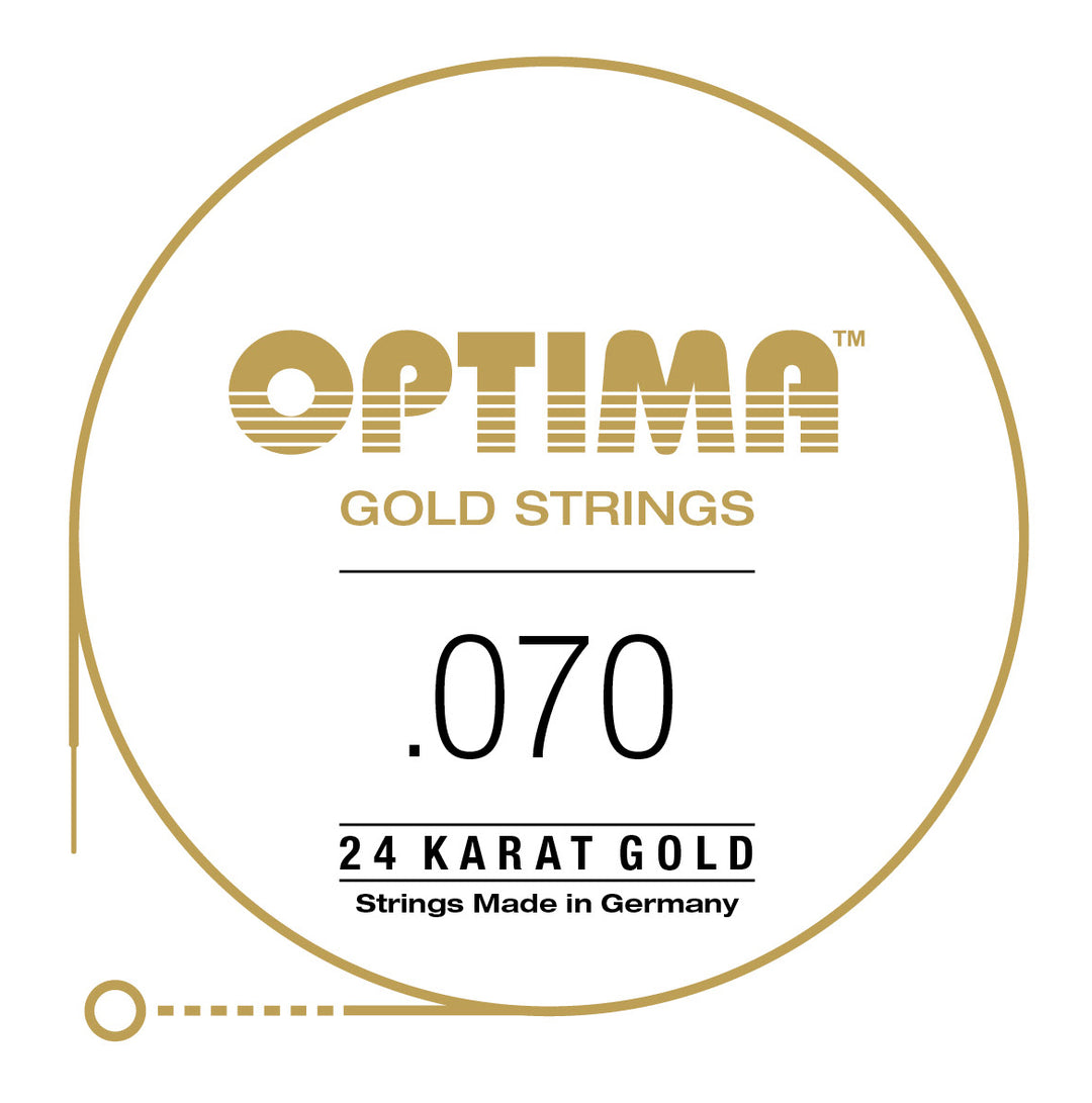 Corde simple Optima Gold, filée or, .070