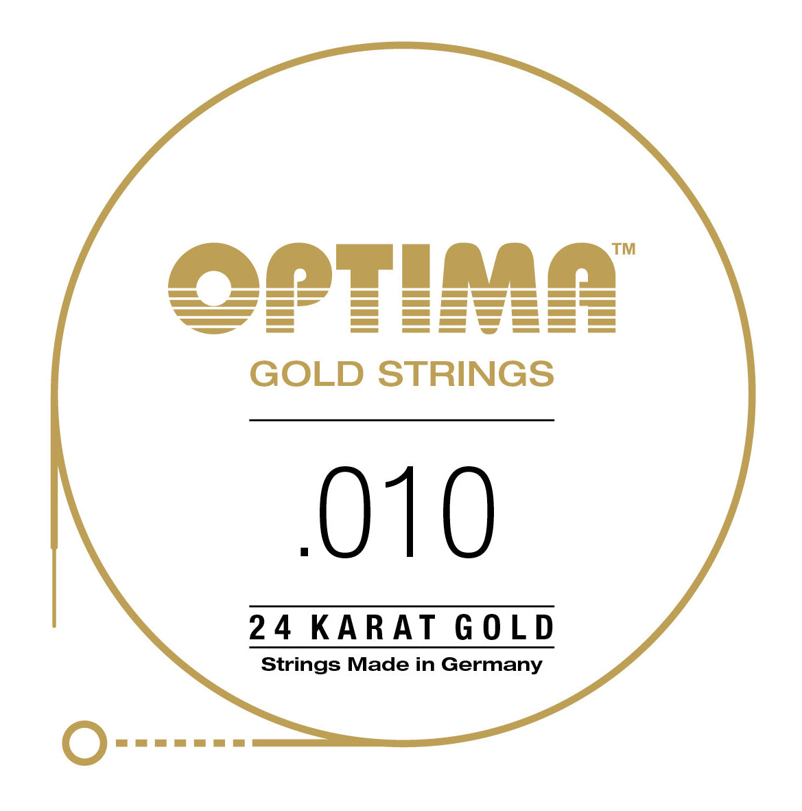 Optima Gold Single String Plain .010 A Strings